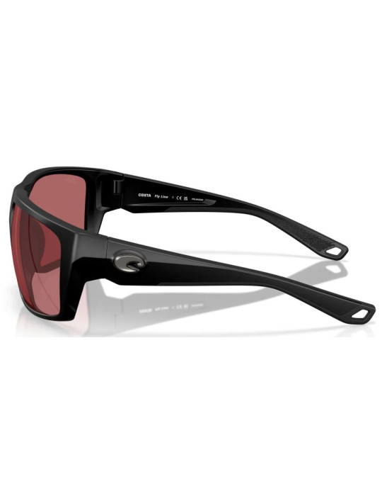 Lunettes COSTA Fly Line Matte Black 580G Rose