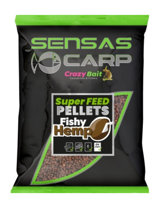 Super Feed Pellets SENSAS fishy hemp 2mm 650gr
