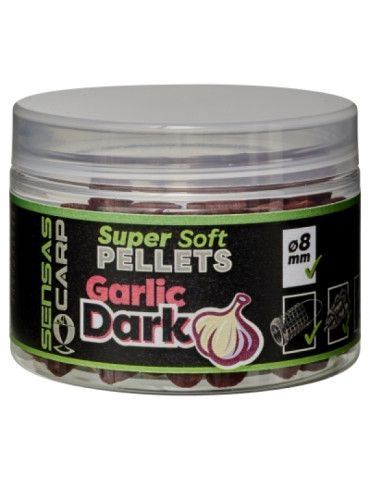 Super Soft Pellets SENSAS garlic dark-8mm