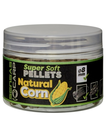 Super Soft Pellets SENSAS natural corn- 8mm