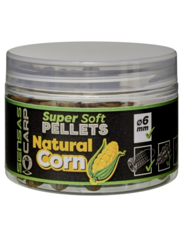 Super Soft Pellets SENSAS natural corn- 6mm