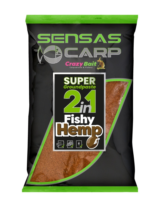 SENSAS super groundpaste fishy hemp-1kg