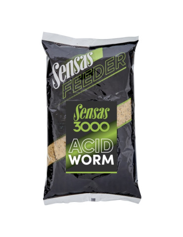 Groundbait SENSAS 3000 Feeder acid worm 1kg