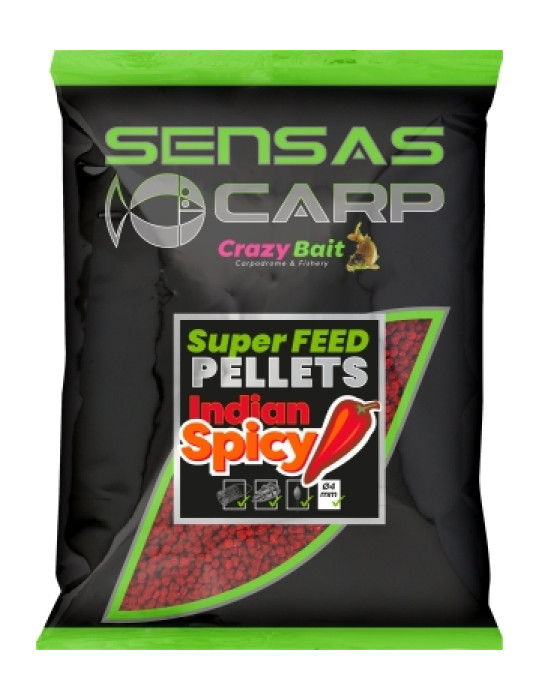 Super Feed Pellets SENSAS indian spicy 4mm 650gr