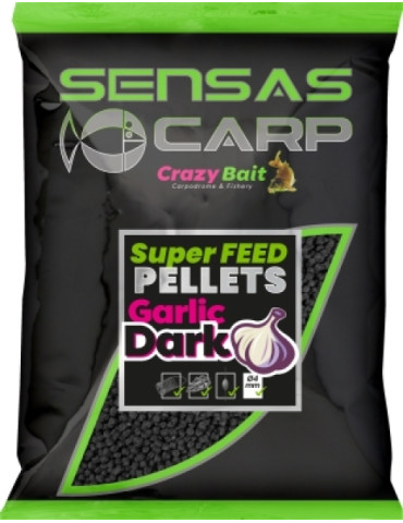 Super Feed Pellets SENSAS garlic dark 4mm 650gr