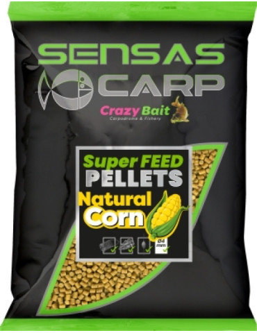 Super Feed Pellets SENSAS natural corn 2mm 650gr
