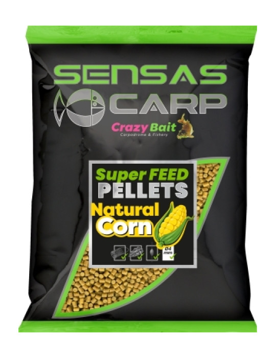 Super Feed Pellets SENSAS natural corn 4mm 650gr