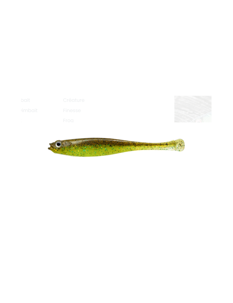 Leurre MEGABASS Haze ST 3.4inch green pumpkin chart