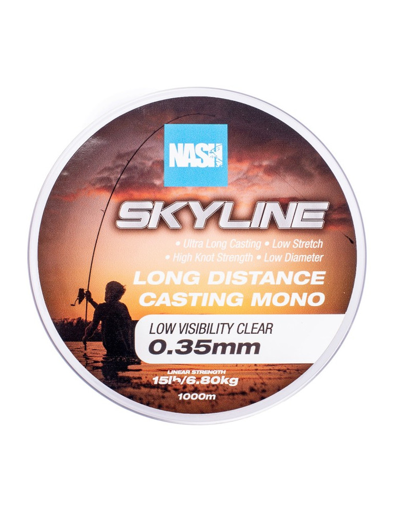 Nylon NASH skyline distance  0.30mm 12lb 1000m clear
