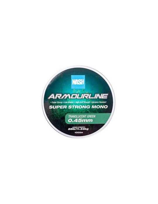 Nylon NASH armourline  0.45mm 25lb 1000m vert