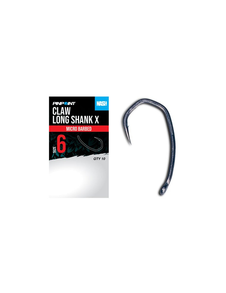Hameçon NASH claw long shank X n°2