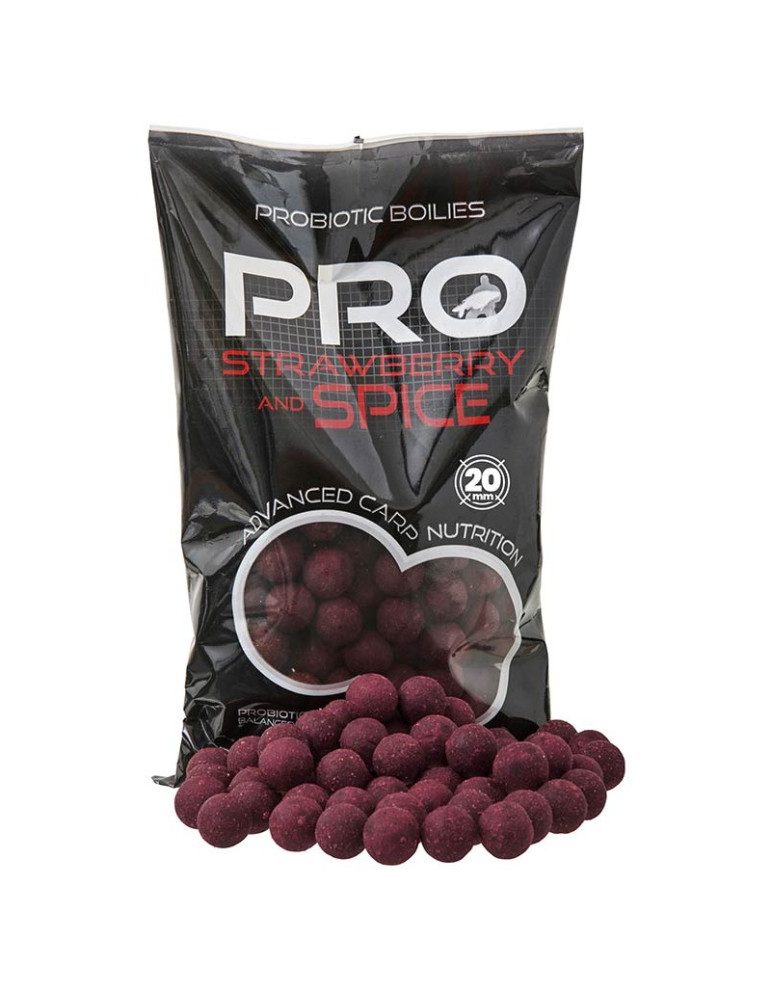 Bouillettes STARBAITS probiotic fraise/épices 24mm- 800gr