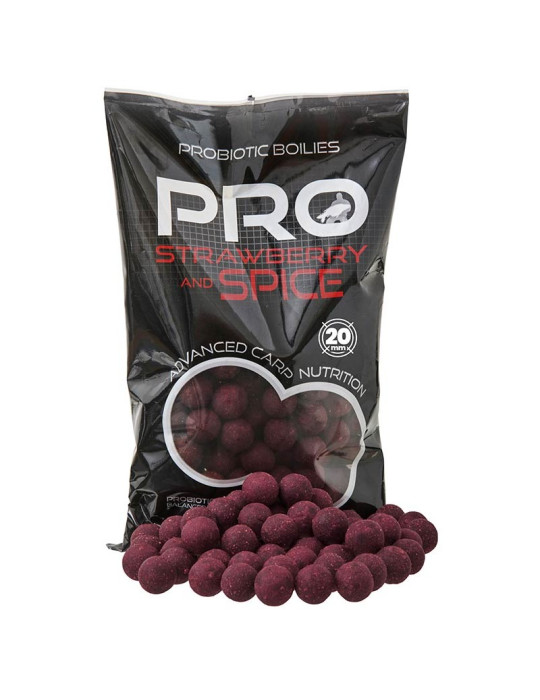 Bouillettes STARBAITS probiotic fraise/épices 24mm- 800gr