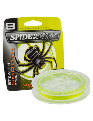 Tresse SPIDERWIRE  Stealth smooth  Jaune 0.29mm 26.4kg 150m