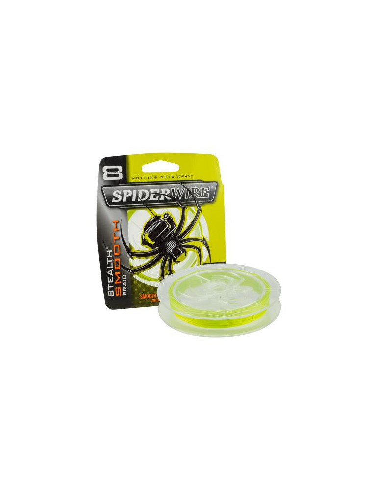 Tresse SPIDERWIRE  Stealth smooth  Jaune 0.29mm 26.4kg 150m