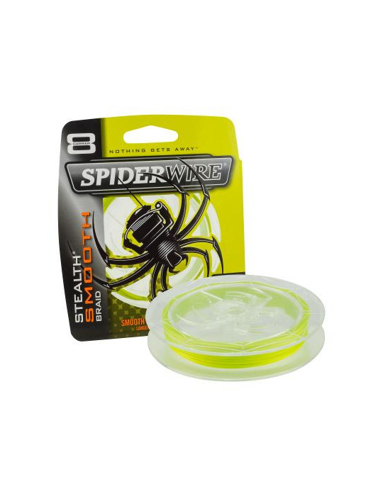 Tresse SPIDERWIRE  Stealth smooth  Jaune 0.29mm 26.4kg 150m