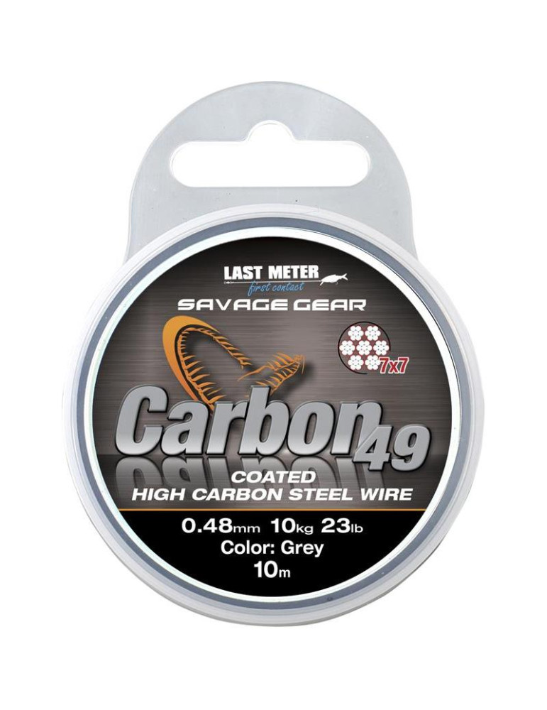 Acier SAVAGE GEAR carbon 49 0.48mm 10kg 10m