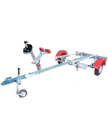 Remorque PACK PLUS (roues 450x10) Pour Tout Type de Barque jusqu'à 4.4