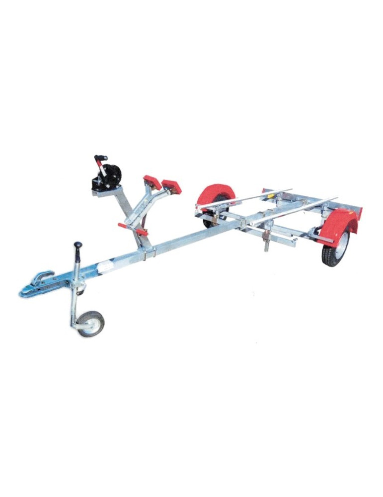 Remorque PACK PLUS (roues 450x10) Pour Tout Type de Barque jusqu'à 4.4