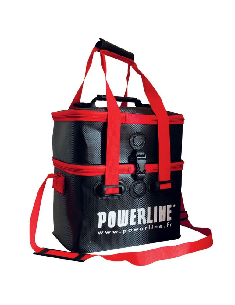 Bakkan POWERLINE double 36x25x13 noir et rouge
