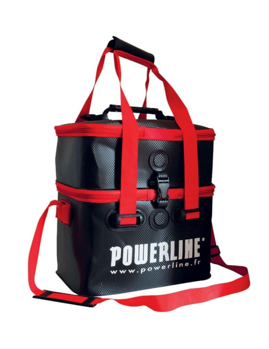 Bakkan POWERLINE double 36x25x13 noir et rouge