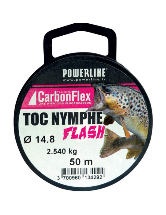 Fluorocarbon POWERLINE TOC NYMPH FLASH 50m 0.16mm  3.050KG
