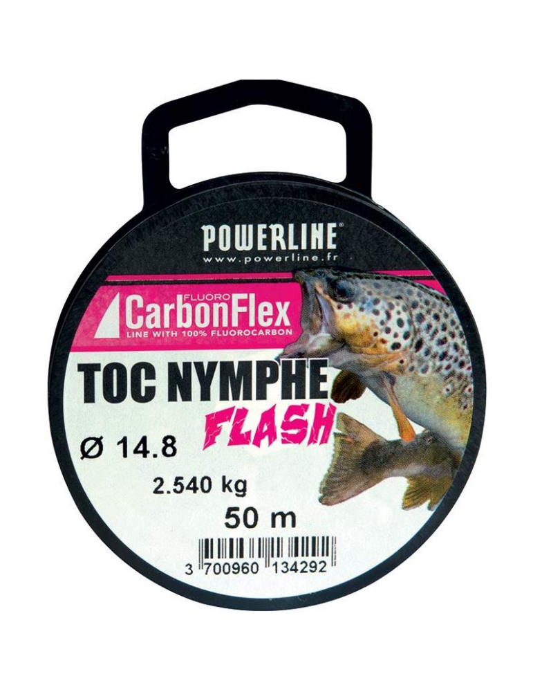 Fluorocarbon POWERLINE TOC NYMPH FLASH 50m 0.20mm  4.580KG