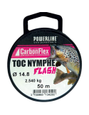 Fluorocarbon POWERLINE TOC NYMPH FLASH 50m 0.20mm  4.580KG
