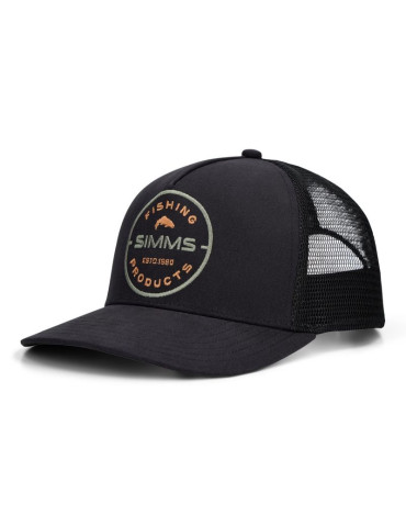 Casquette SIMMS Double Hauk Trucker Black Rounder