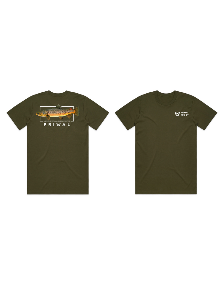 Primal Artist Tee Brown Trout XXL