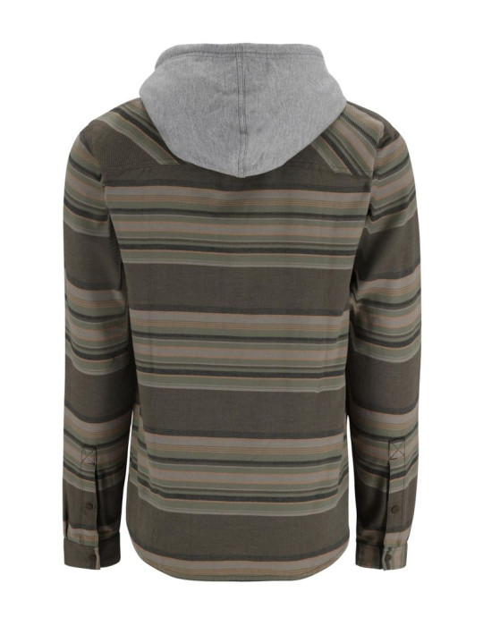 Chemise Hoody SIMMS Santee Flannel Hoody Hickory Dol.Blanket Stripe M