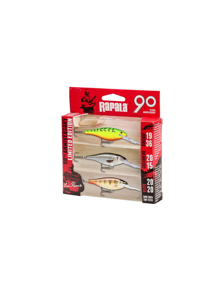 Kit RAPALA shad rap 90th anniversaire- mid bright