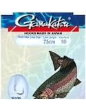 Bas de ligne GAMAKATSU Trout BARBLESS n°8 0.22mm 120cm