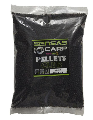 Pellets SENSAS club noir poisson 4mm- 800gr