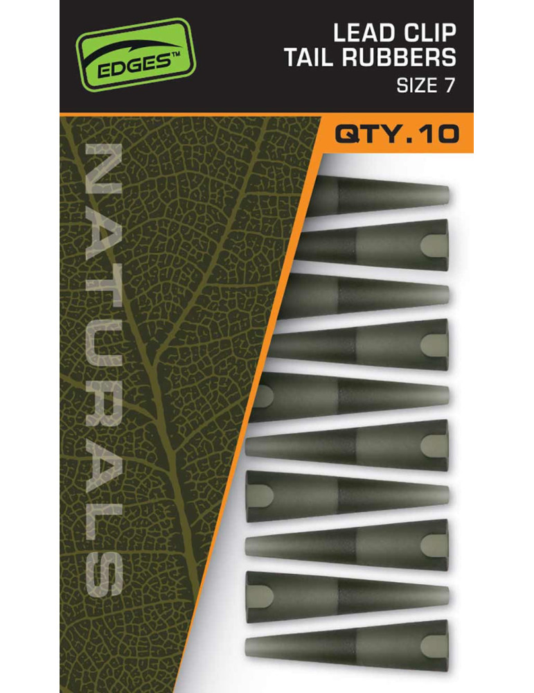 Lead clips tail rubber FOX- naturals size 7