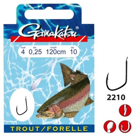Leader GAMAKATSU Trout 2210S n°8 0.16mm 45cm