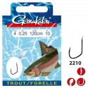 Leader GAMAKATSU Trout 2210S n°8 0.16mm 45cm