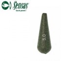 Plombs SENSAS Olivette poire allongee verte 5pcs 2gr