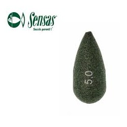 Plombs SENSAS Olivette poire verte 5pcs 1.5gr