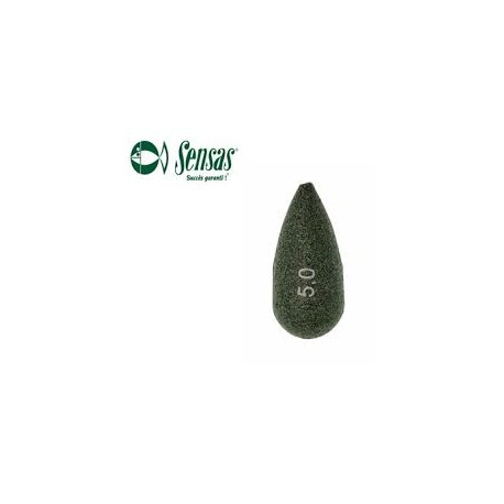 Plombs SENSAS Olivette poire verte 5pcs 1.5gr