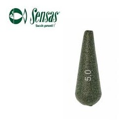 Plombs SENSAS Olivette poire allongee verte 4pcs 4gr