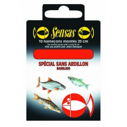 SENSAS barbless leader n°18 0.10m 20cm