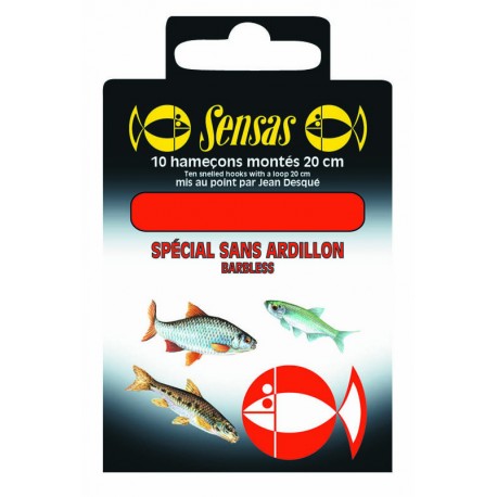 SENSAS barbless leader n°18 0.10m 20cm
