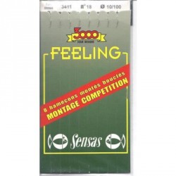 SENSAS Feeling 3411 nickel-plated leader n°16 0.10mm