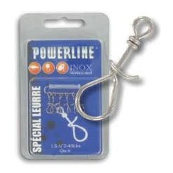 Agrafes rapides POWERLINE inox n°0 20lbs 6pc