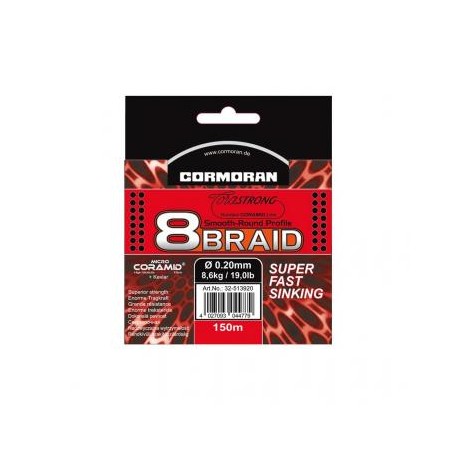 Tresse CORMORAN Corastrong 8braid 150m 0.20mm  Brune SFSK