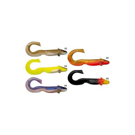 BLACK CAT Baby Cat soft lure 90g 25cm 05-Flamed black