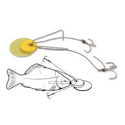 Dead Bait Jig Rig jaune BLACK CAT H.2/0 100kg