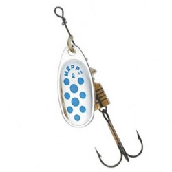 Spoon MEPPS Comet n°2 Silver blue dots