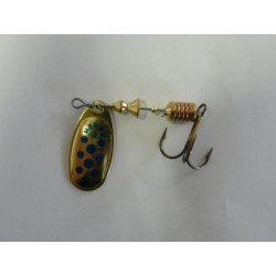 Spoon MEPPS Comet n°2 Gold blue dots